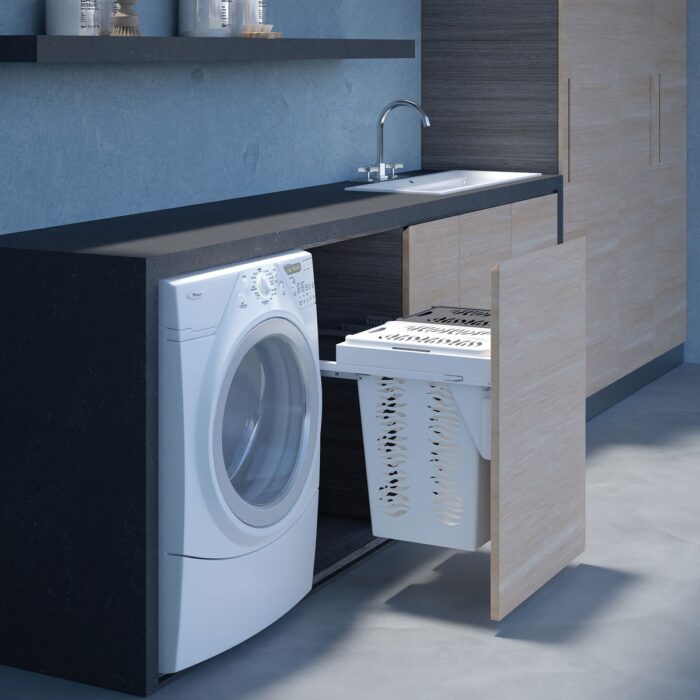 Выдвижная корзина для белья арт. 596/600 мм (2*30 л), напр. Grass — изображение 2